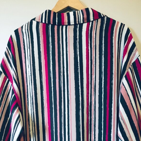 NWT Jones New York Pink Striped Tunic Dress Shirt - Picture 7 of 16